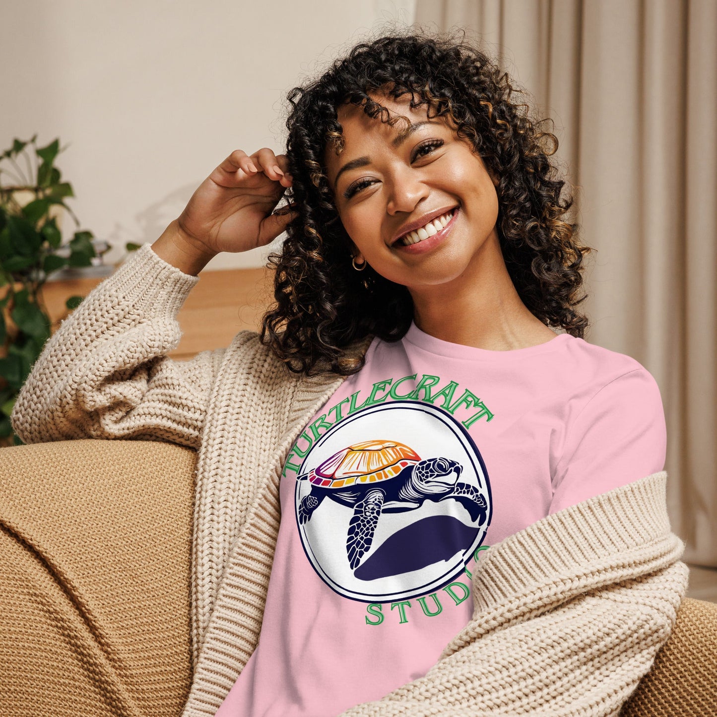 TurtleCraft Brand | Women's Relaxed T-Shirt - TurtleCraft Studio | TurtleCraft Studio