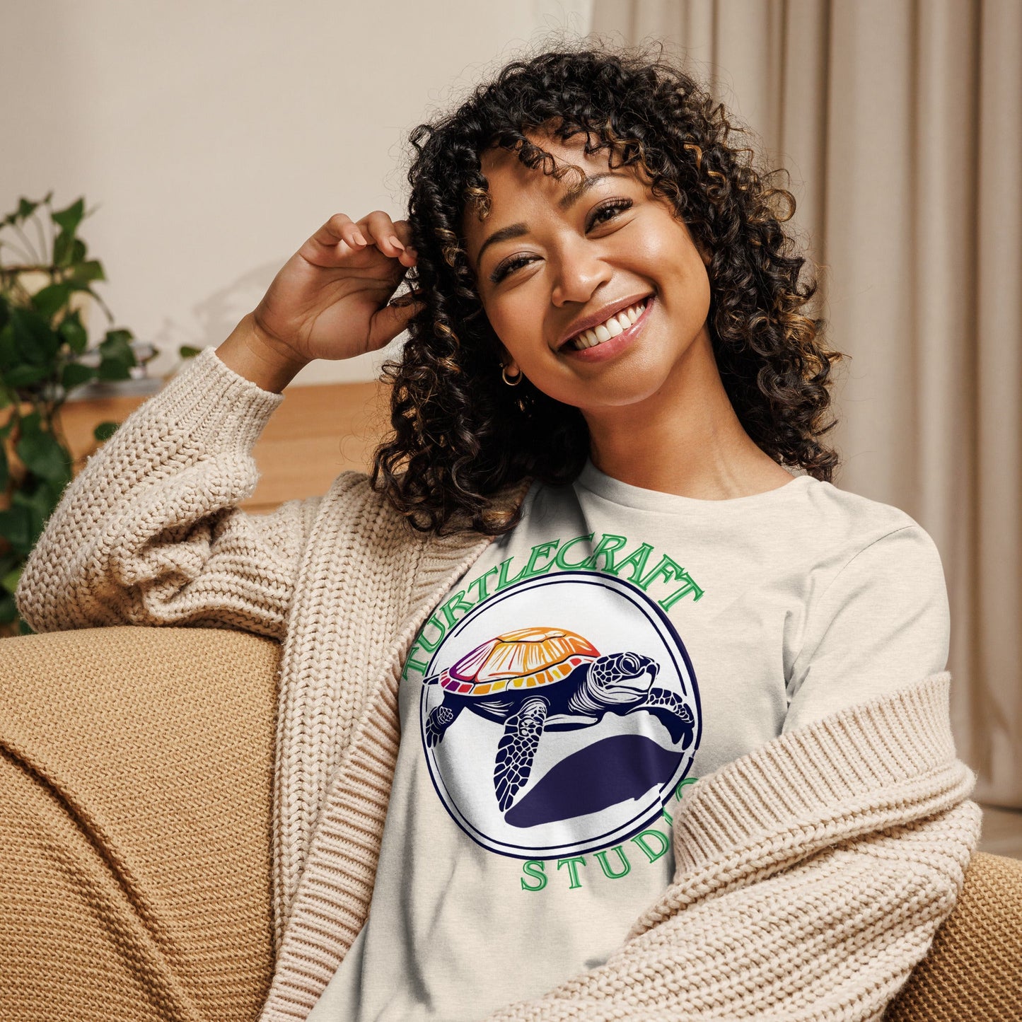 TurtleCraft Brand | Women's Relaxed T-Shirt - TurtleCraft Studio | TurtleCraft Studio