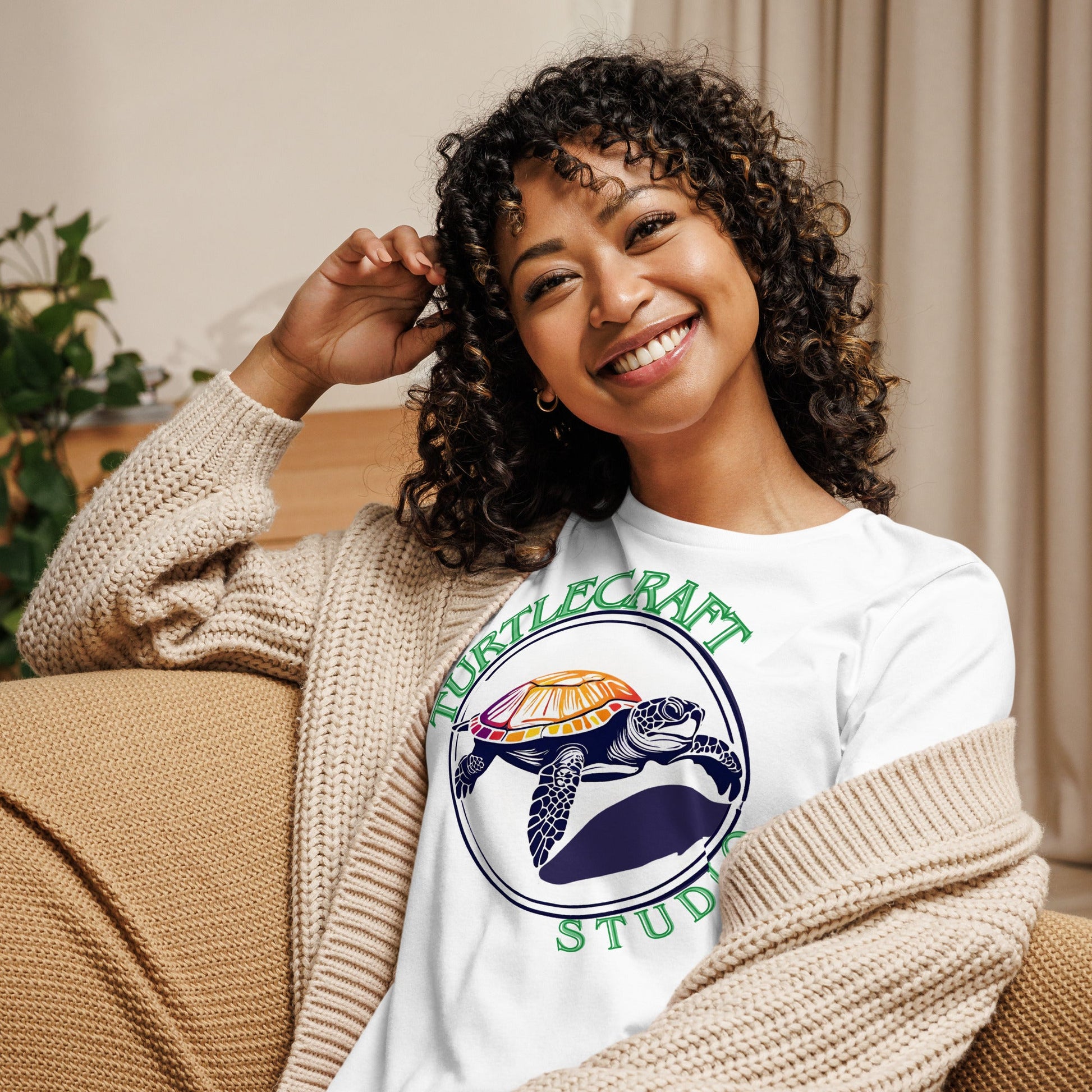 TurtleCraft Brand | Women's Relaxed T-Shirt - TurtleCraft Studio | TurtleCraft Studio