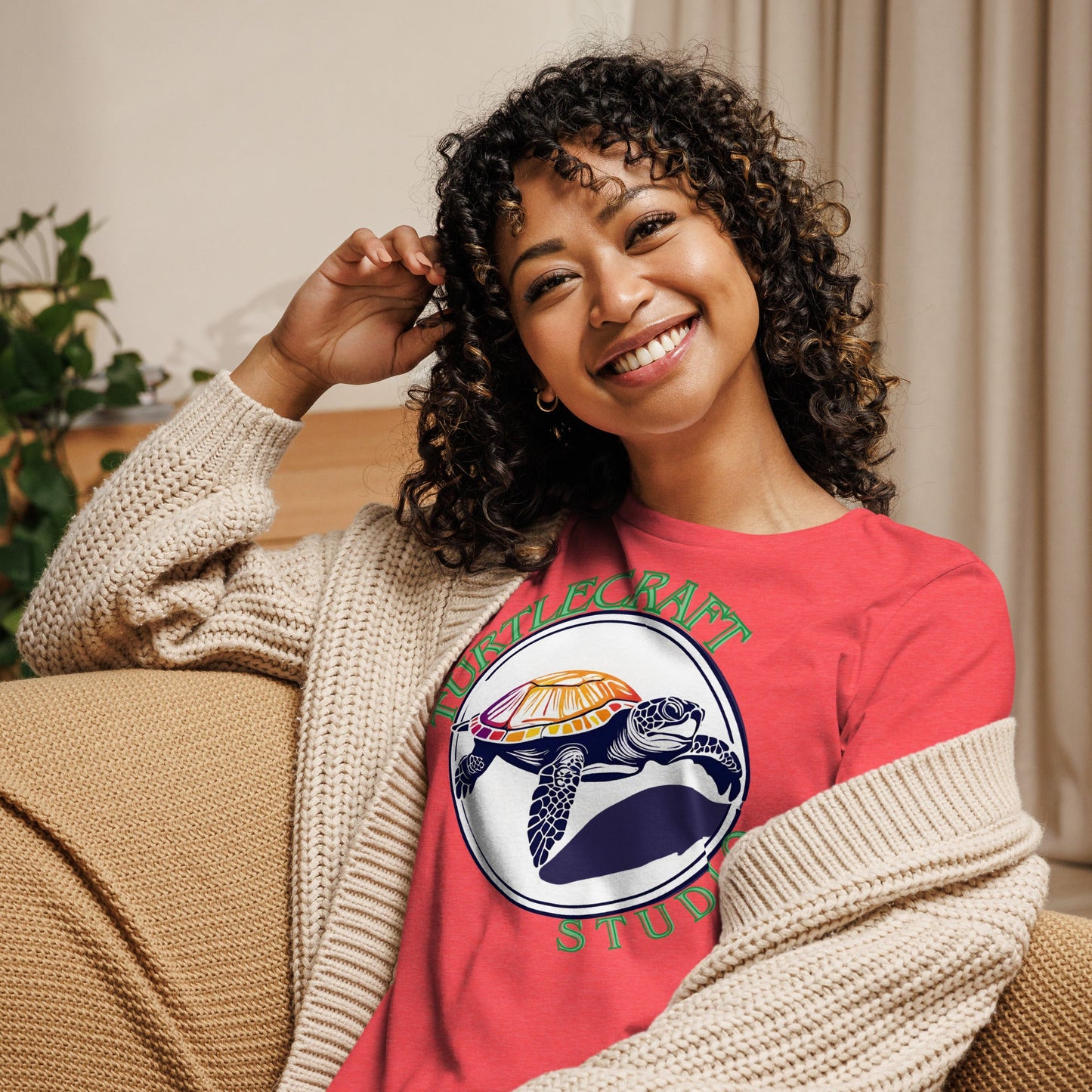 TurtleCraft Brand | Women's Relaxed T-Shirt - TurtleCraft Studio | TurtleCraft Studio