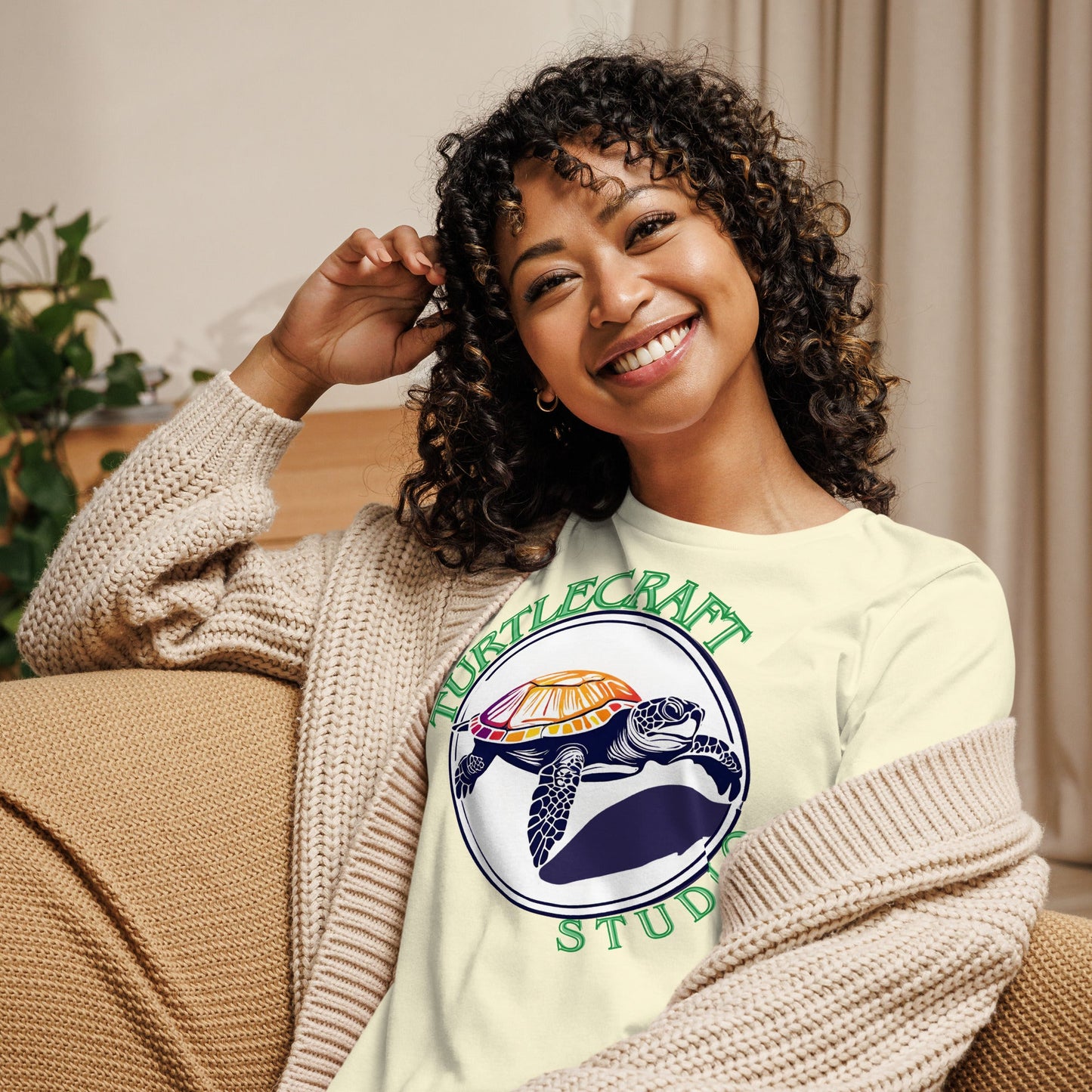 TurtleCraft Brand | Women's Relaxed T-Shirt - TurtleCraft Studio | TurtleCraft Studio