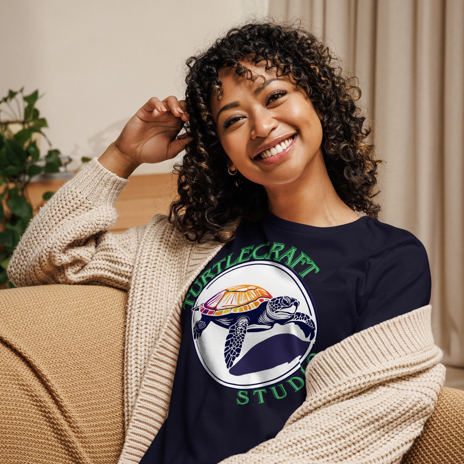 TurtleCraft Brand | Women's Relaxed T-Shirt - TurtleCraft Studio | TurtleCraft Studio