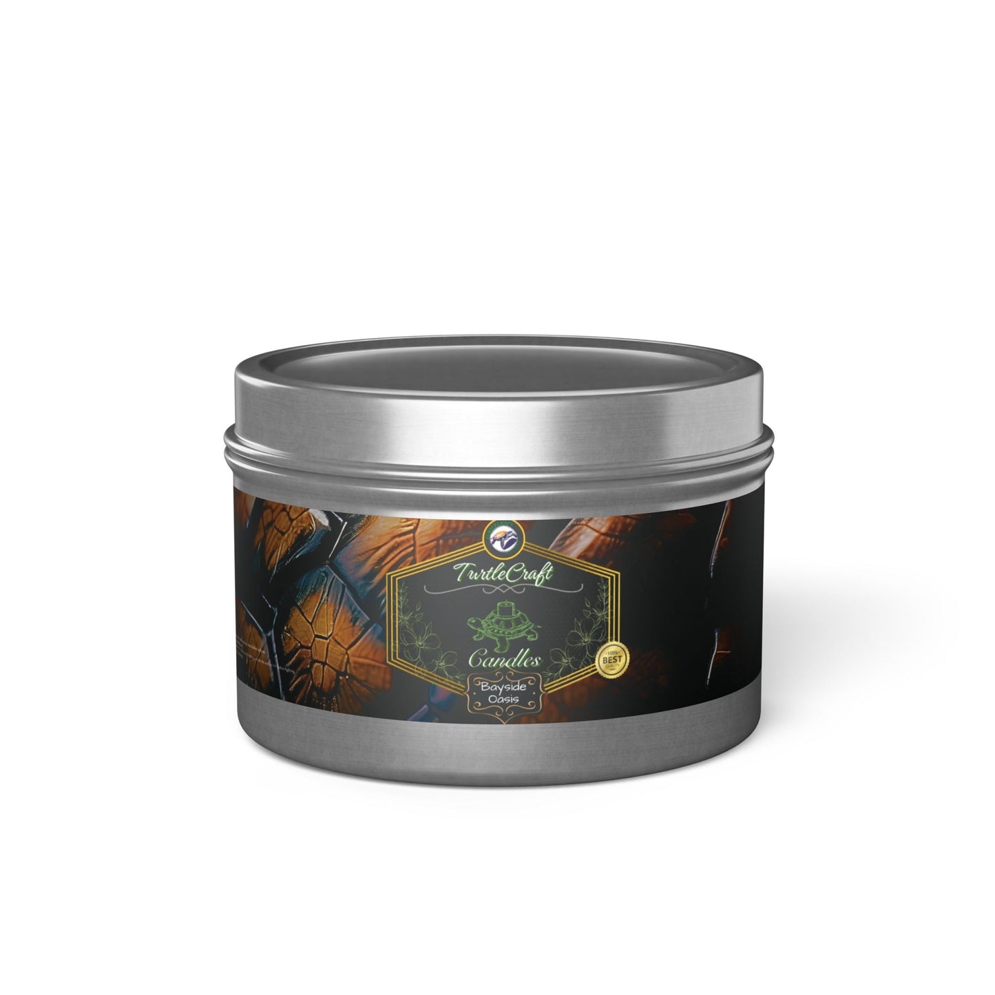 TurtleCraft Candles | "Bayside Oasis" Scented Tin Candles - TurtleCraft Studio | TurtleCraft Studio