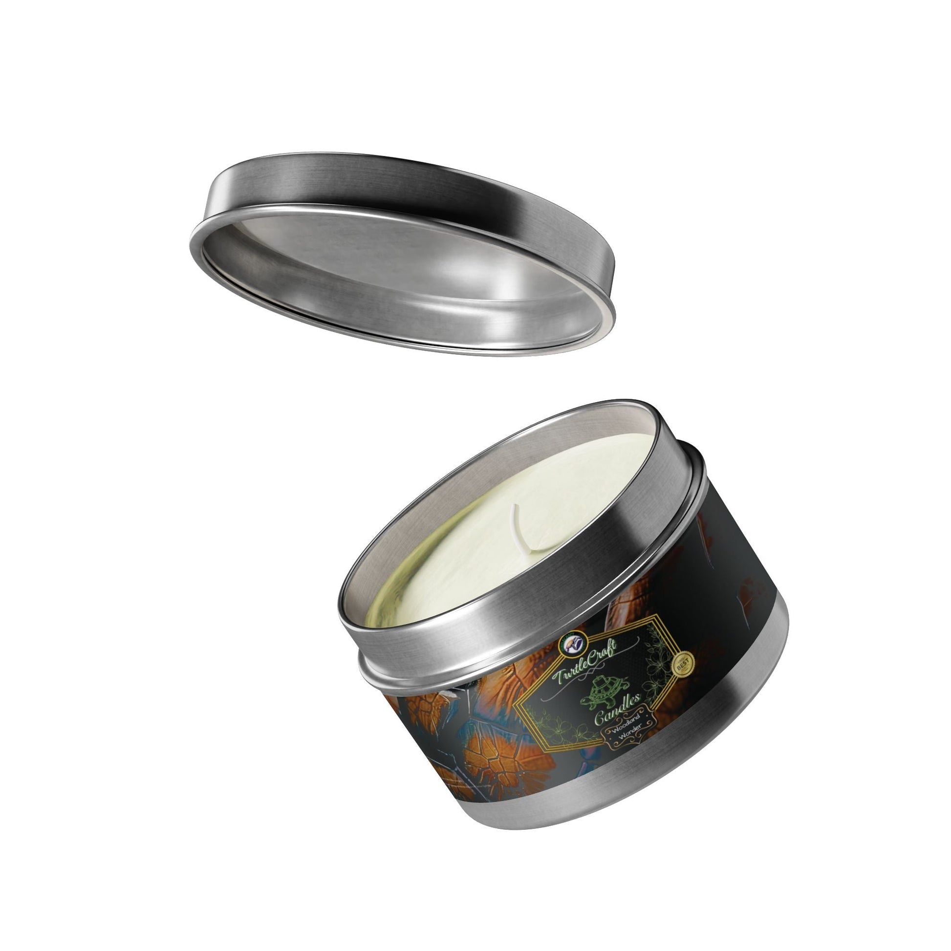 TurtleCraft Candles | "Woodland Wonder" Scented Tin Candles - TurtleCraft Studio | TurtleCraft Studio