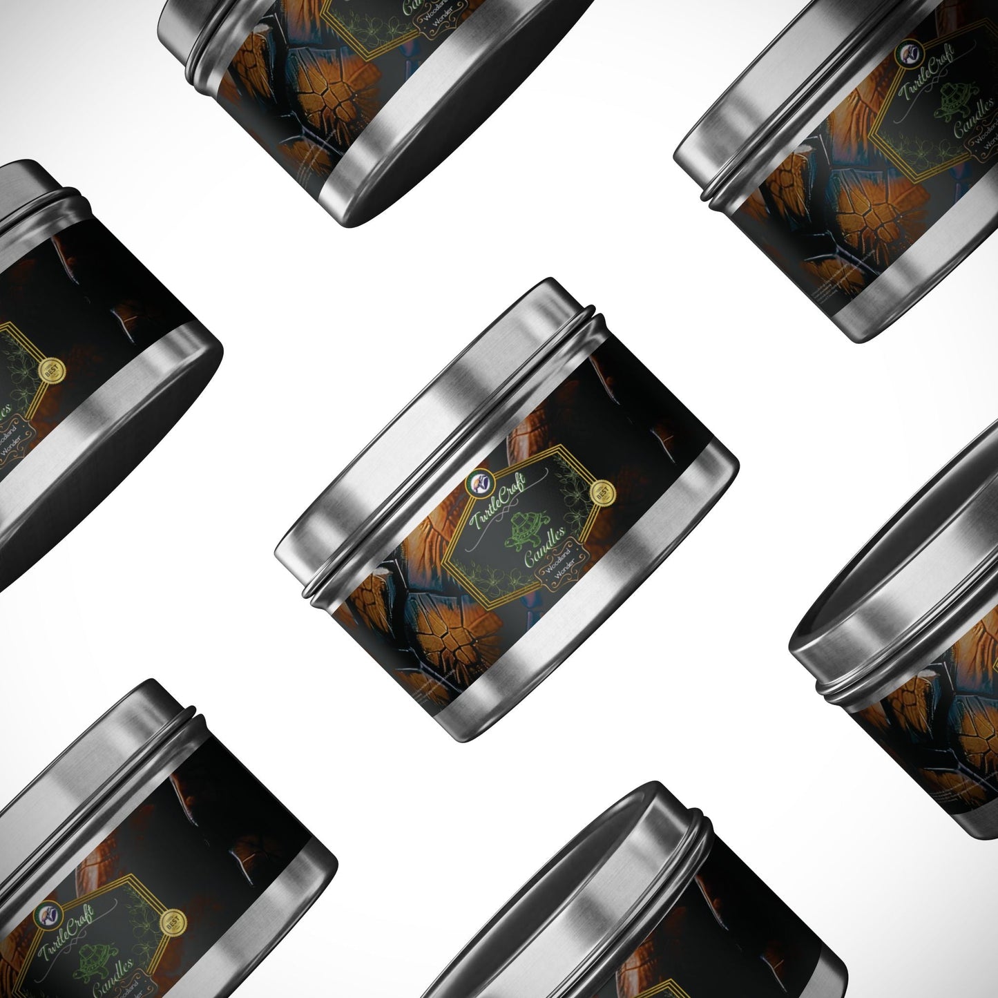 TurtleCraft Candles | "Woodland Wonder" Scented Tin Candles - TurtleCraft Studio | TurtleCraft Studio