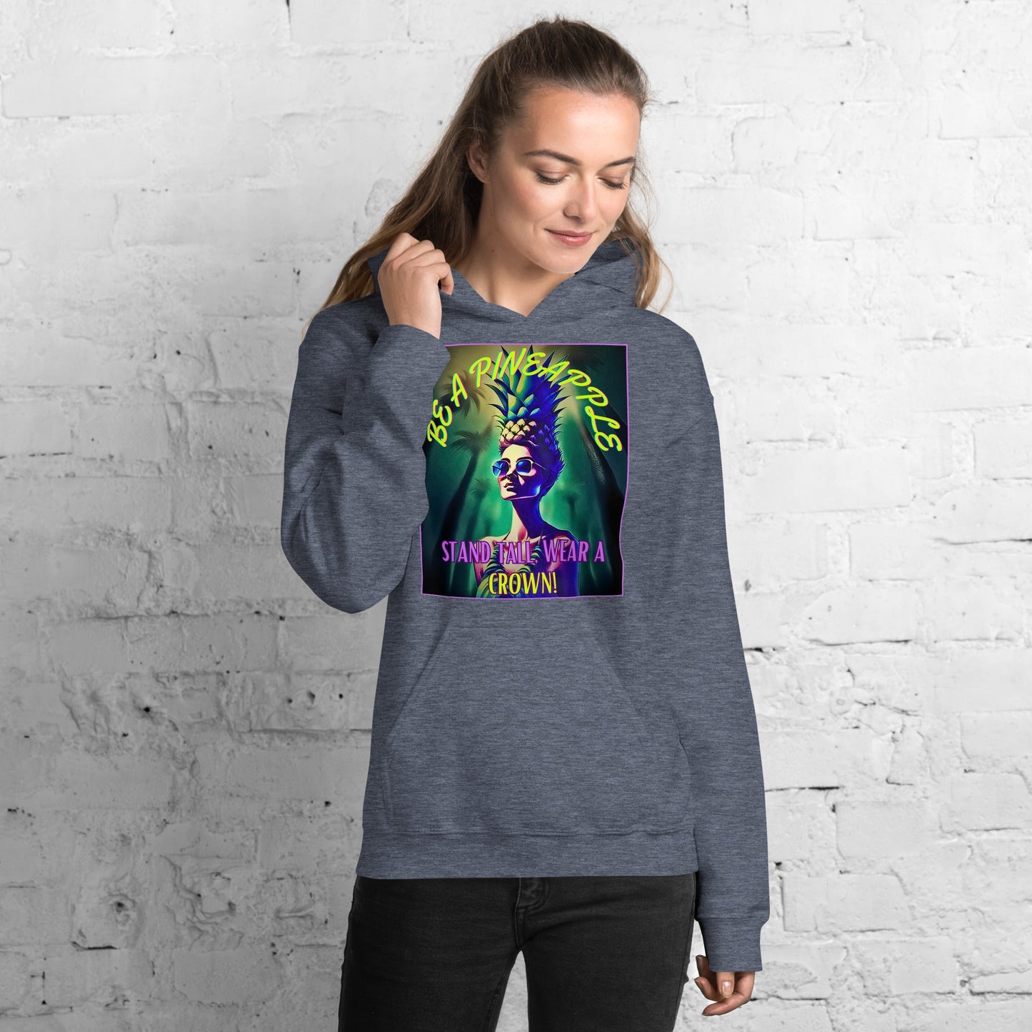 TurtleCraft Live Creations | "Be A Pineapple" Women's Hoodie - TurtleCraft Studio | TurtleCraft Studio