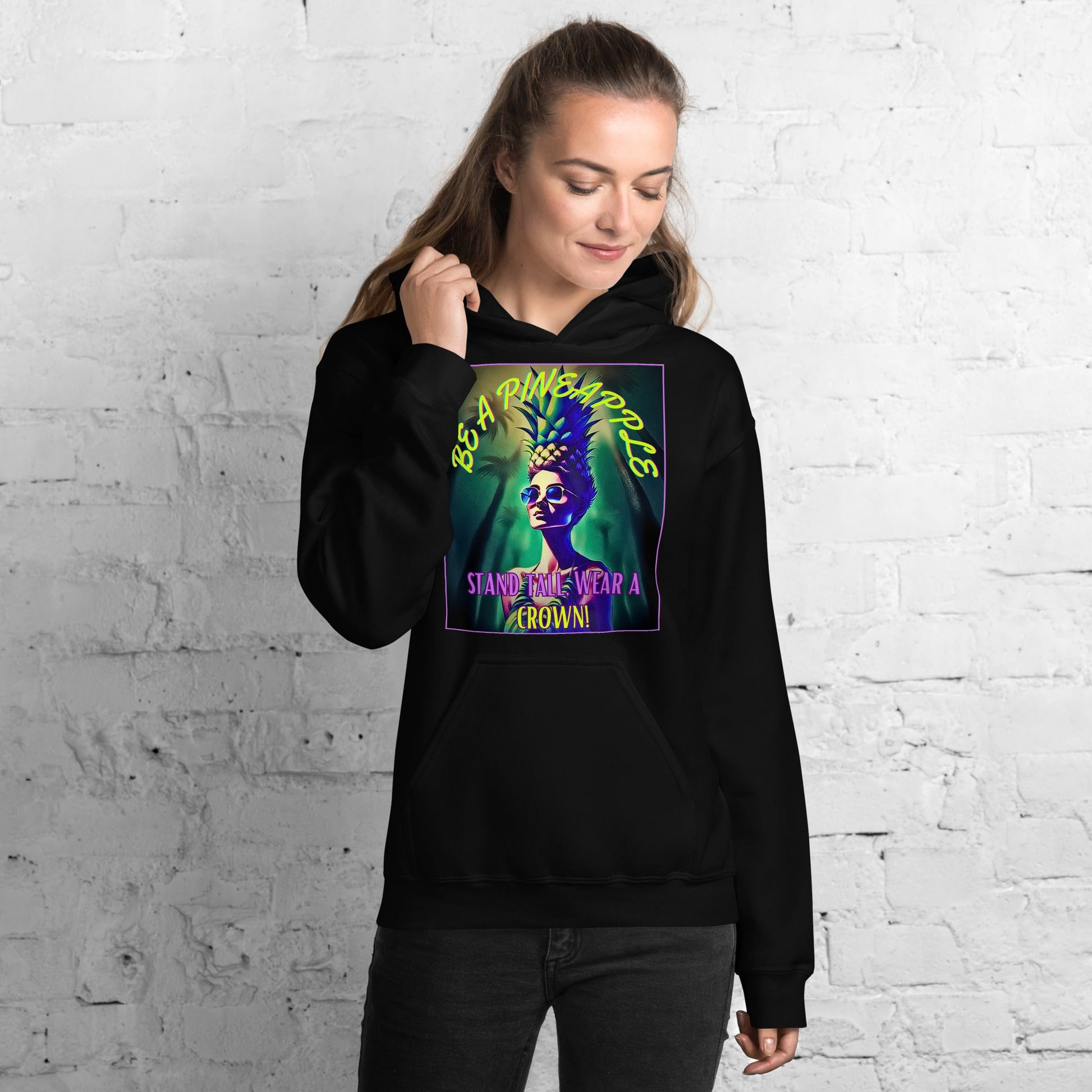 TurtleCraft Live Creations | "Be A Pineapple" Women's Hoodie - TurtleCraft Studio | TurtleCraft Studio