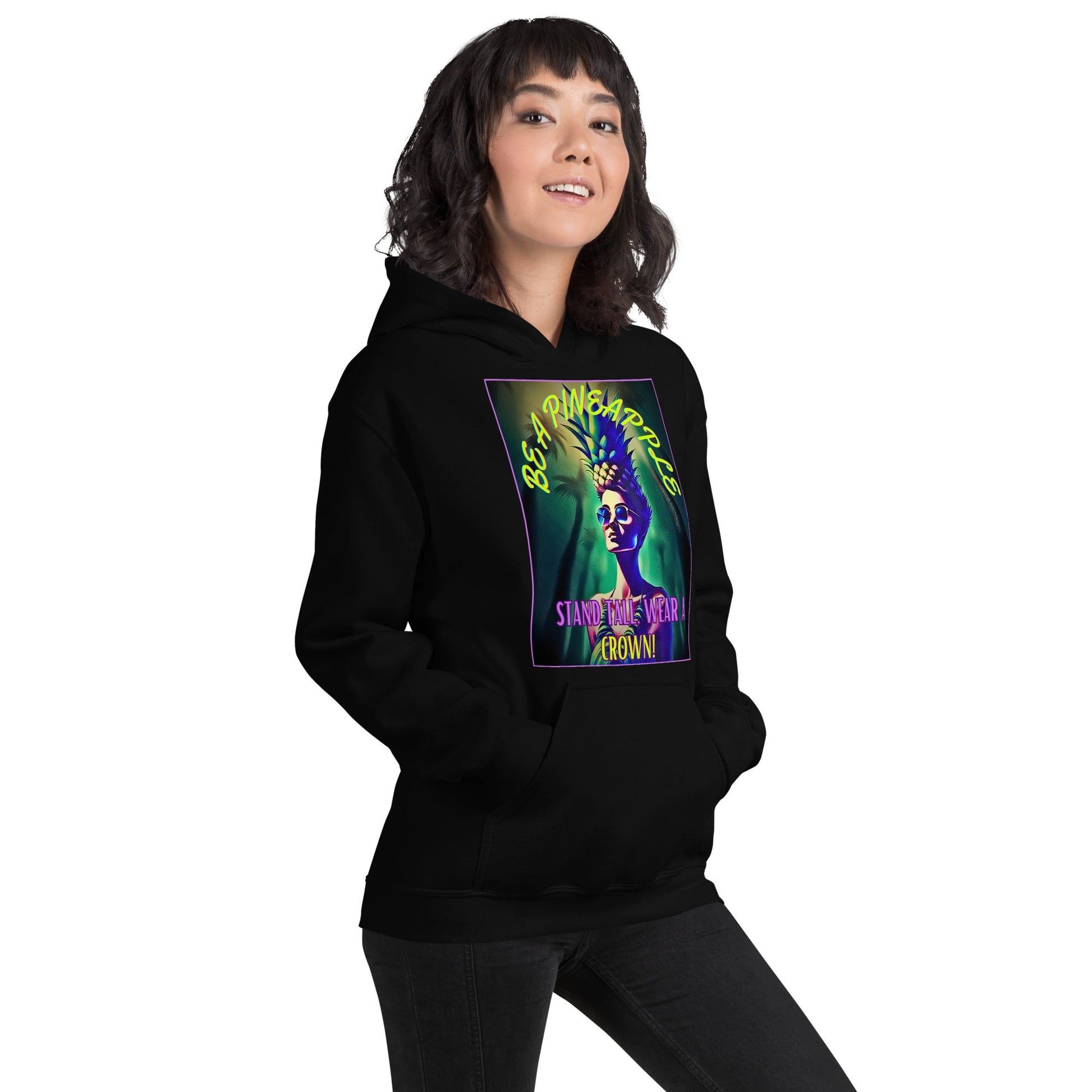 TurtleCraft Live Creations | "Be A Pineapple" Women's Hoodie - TurtleCraft Studio | TurtleCraft Studio