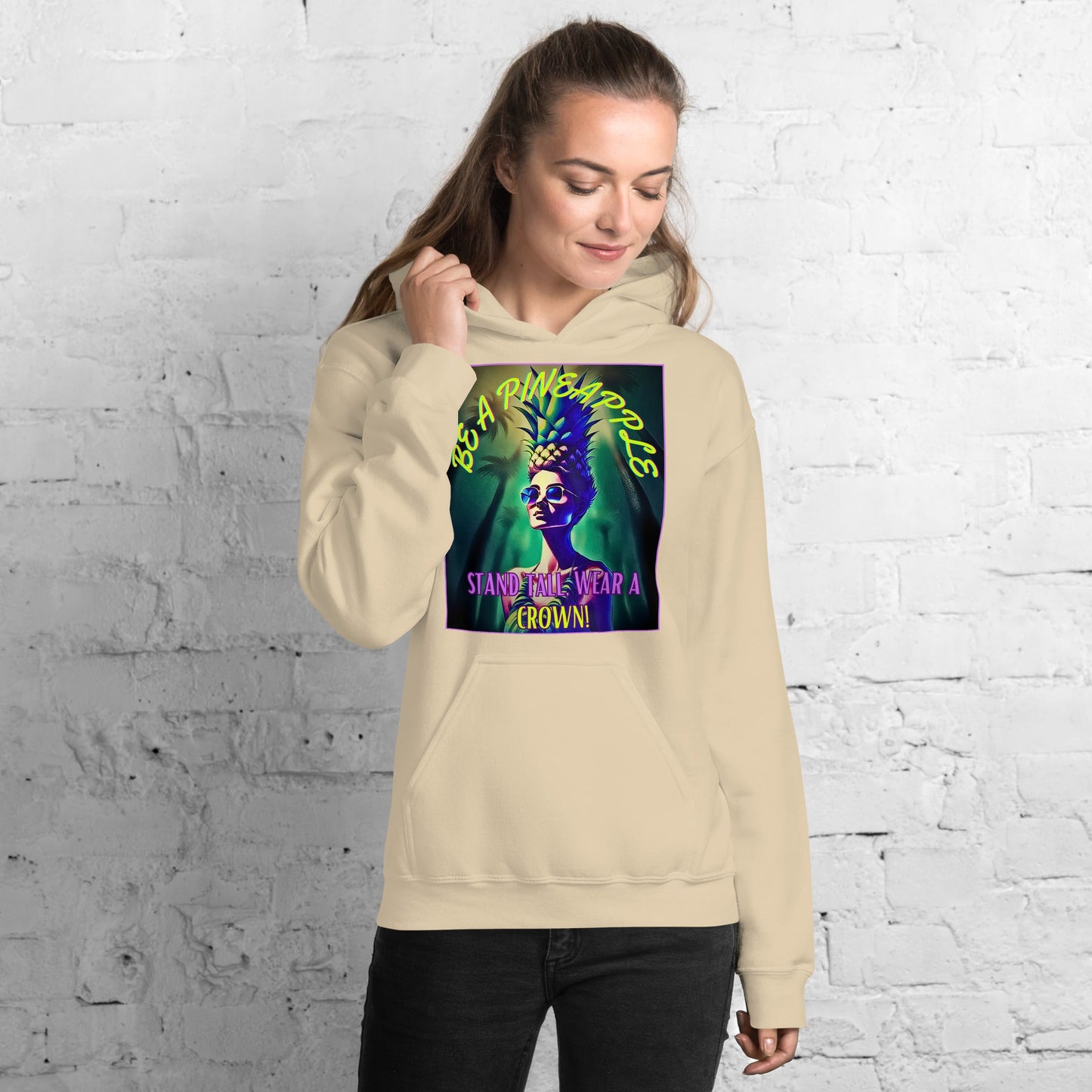 TurtleCraft Live Creations | "Be A Pineapple" Women's Hoodie - TurtleCraft Studio | TurtleCraft Studio