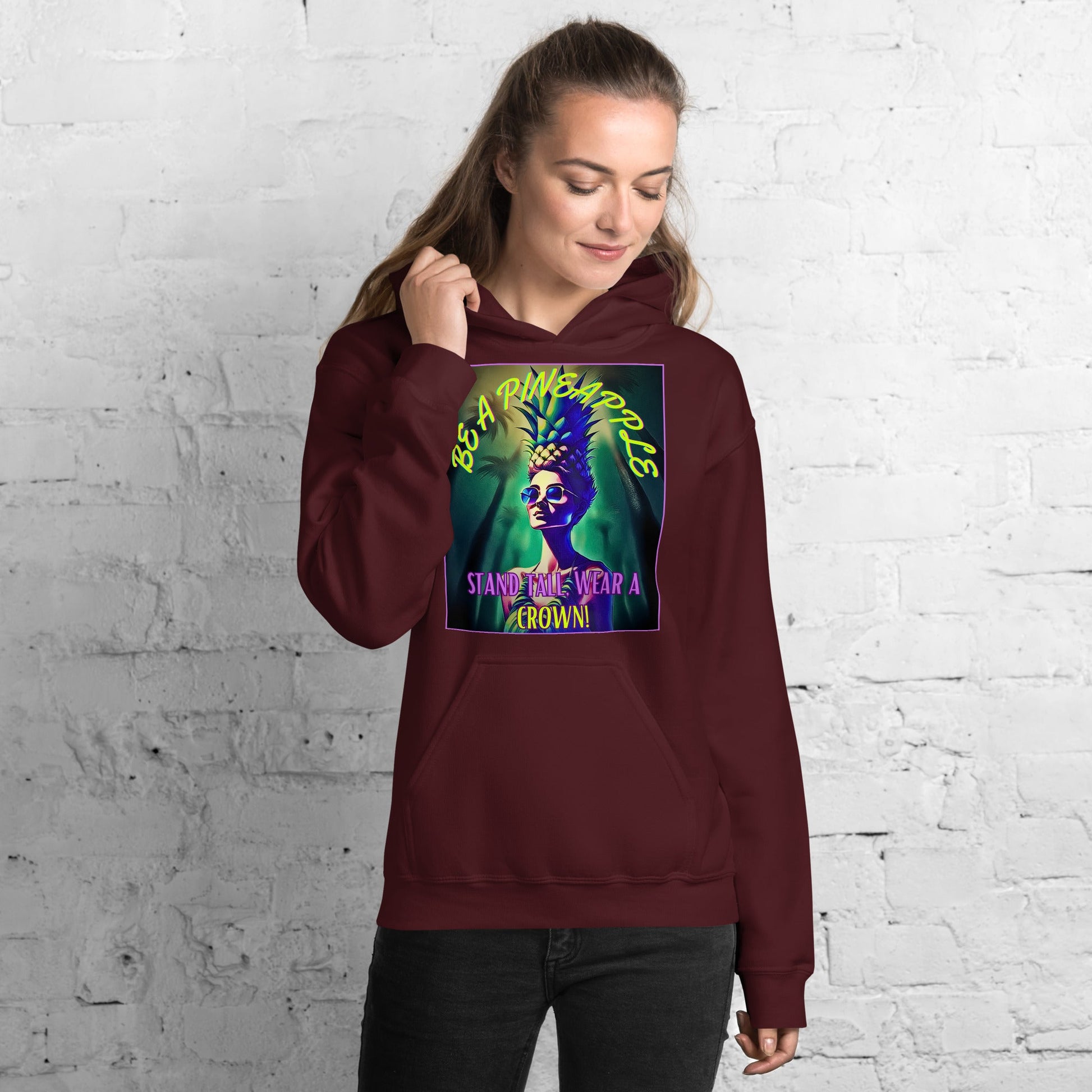 TurtleCraft Live Creations | "Be A Pineapple" Women's Hoodie - TurtleCraft Studio | TurtleCraft Studio