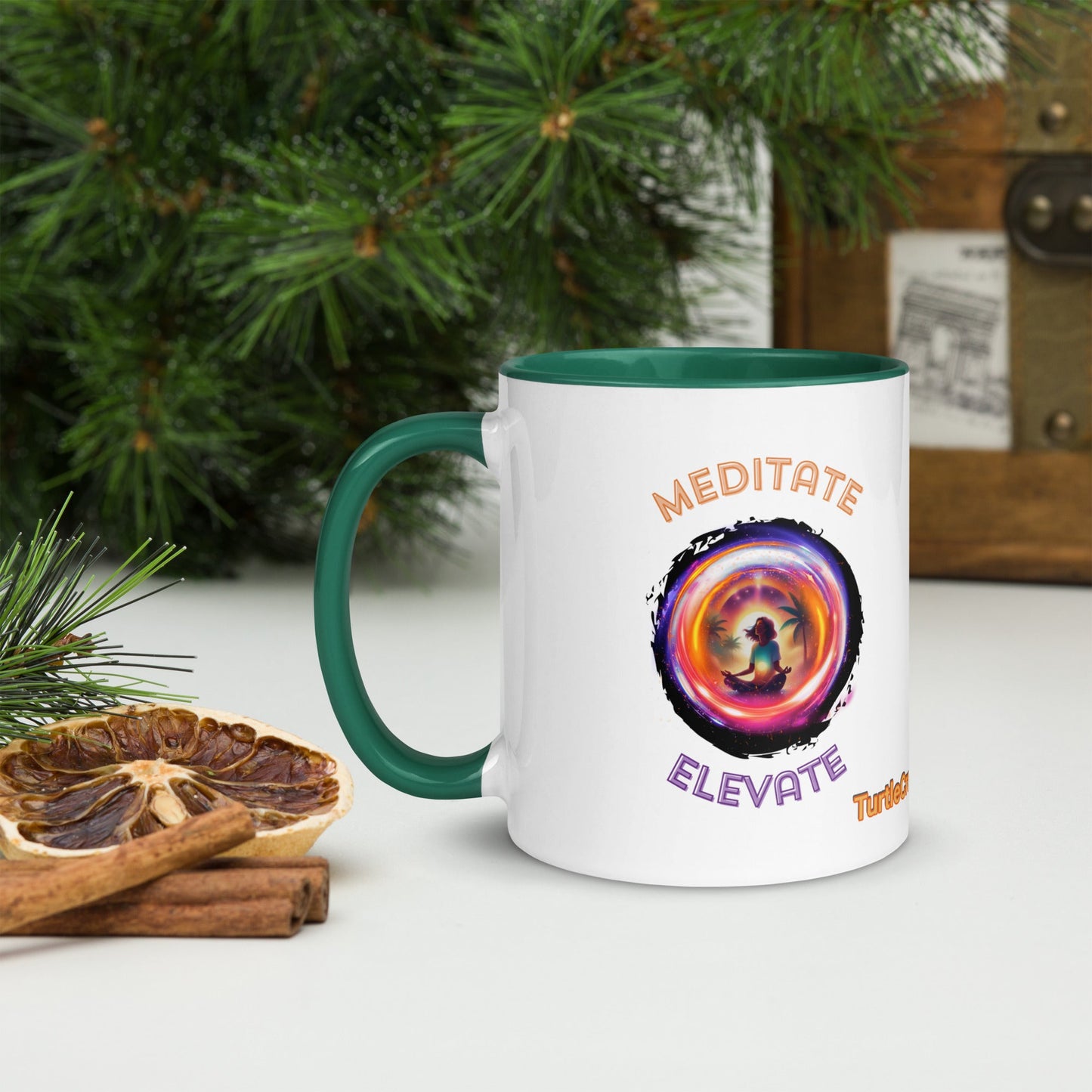 TurtleCraft Live Creations | "Meditate/Elevate" Mug - TurtleCraft Studio | TurtleCraft Studio