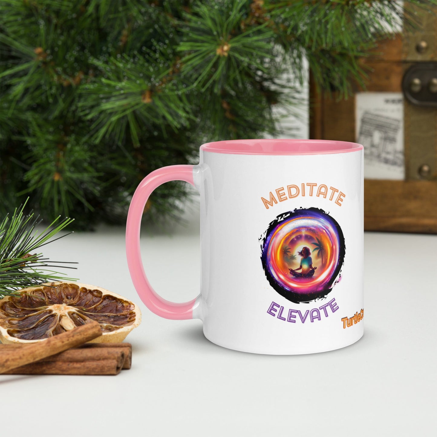 TurtleCraft Live Creations | "Meditate/Elevate" Mug - TurtleCraft Studio | TurtleCraft Studio