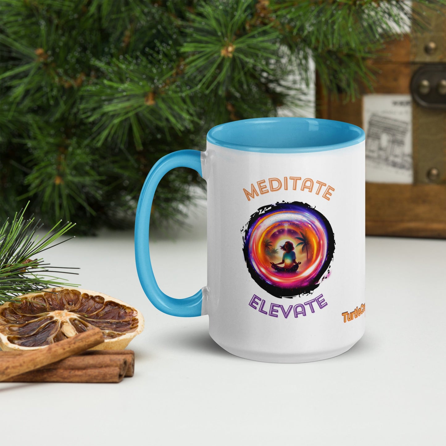 TurtleCraft Live Creations | "Meditate/Elevate" Mug - TurtleCraft Studio | TurtleCraft Studio