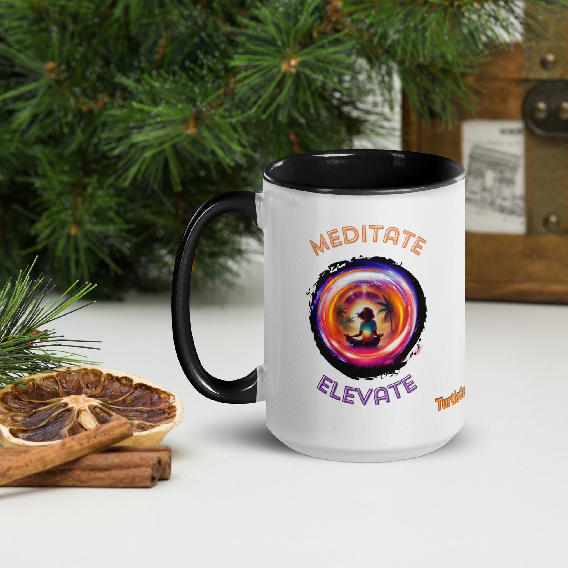 TurtleCraft Live Creations | "Meditate/Elevate" Mug - TurtleCraft Studio | TurtleCraft Studio