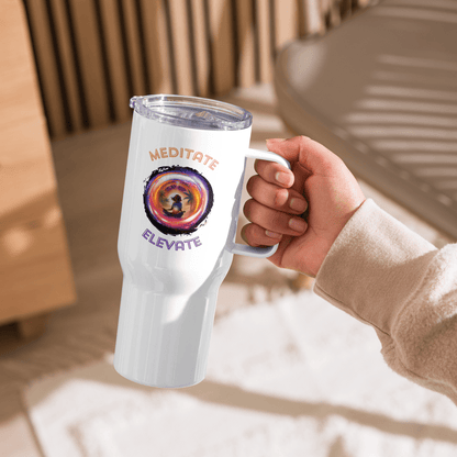 TurtleCraft Live Creations | "Meditate/Elevate" Travel Mug - TurtleCraft Studio | TurtleCraft Studio