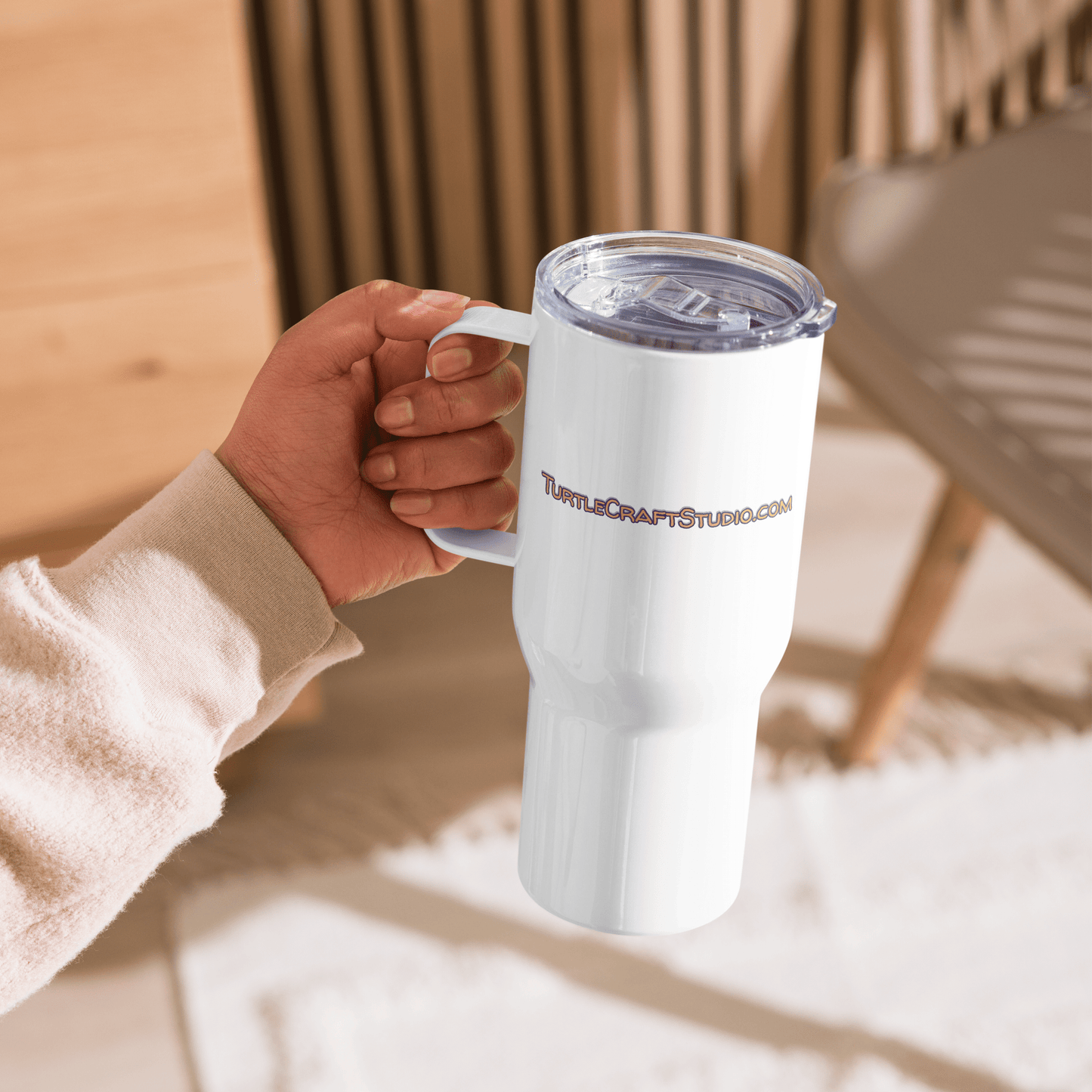 TurtleCraft Live Creations | "Meditate/Elevate" Travel Mug - TurtleCraft Studio | TurtleCraft Studio