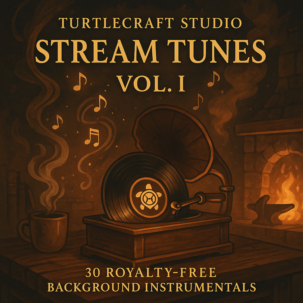 TurtleCraft Stream Tunes – Volume I 30 original background instrumentals for creators and streamers - TurtleCraft Studio | TurtleCraft Studio
