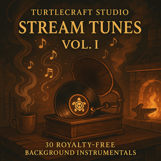 TurtleCraft Stream Tunes – Volume I 30 original background instrumentals for creators and streamers - TurtleCraft Studio | TurtleCraft Studio