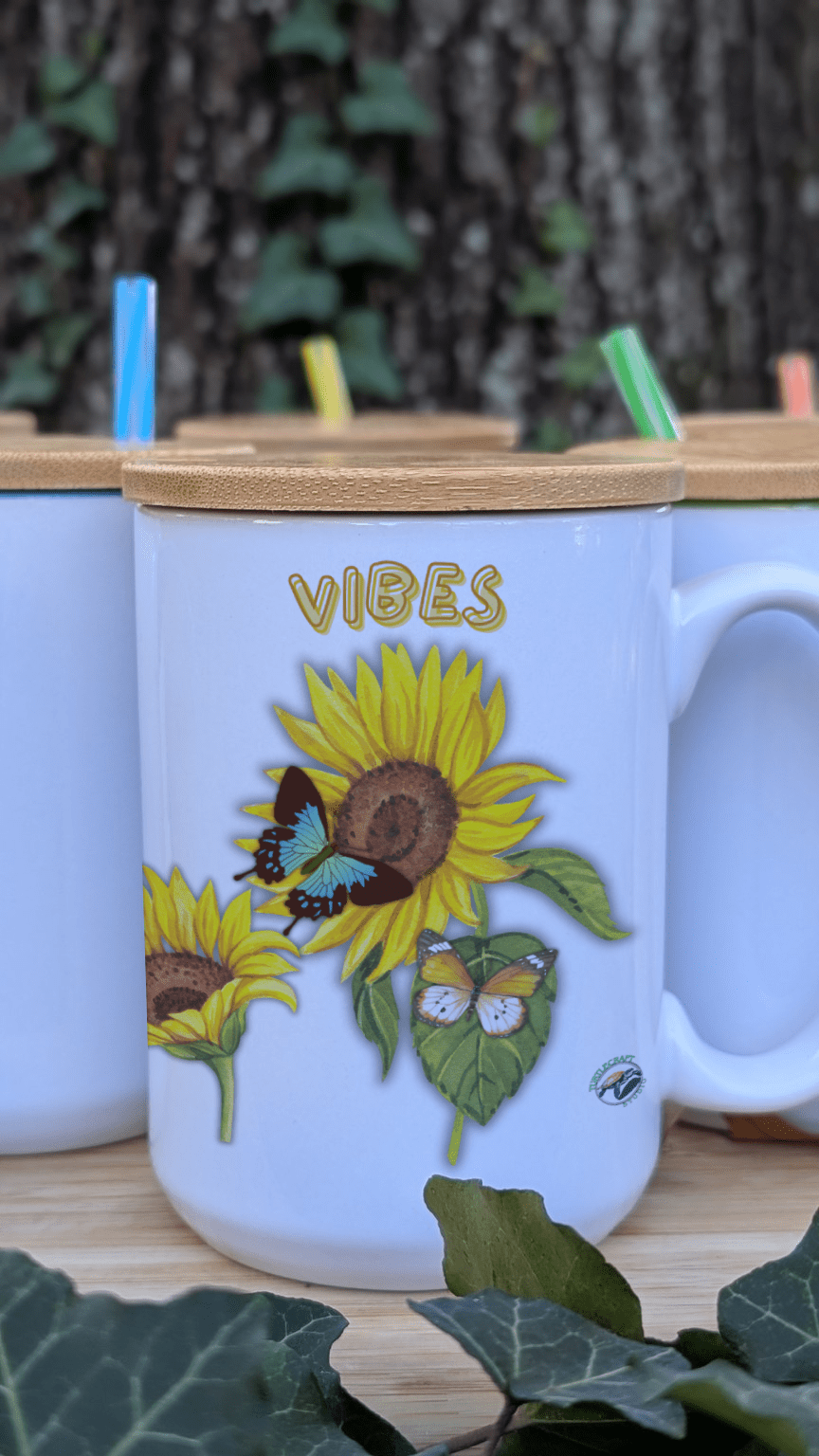 Vibes – 15oz Ceramic Mug (Wrap Design) - TurtleCraft Studio | TurtleCraft Studio