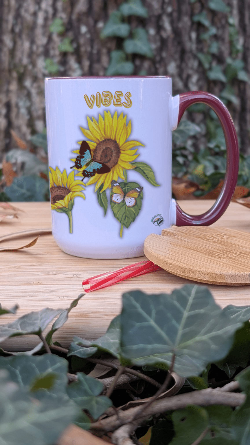 Vibes – 15oz Ceramic Mug (Wrap Design) - TurtleCraft Studio | TurtleCraft Studio