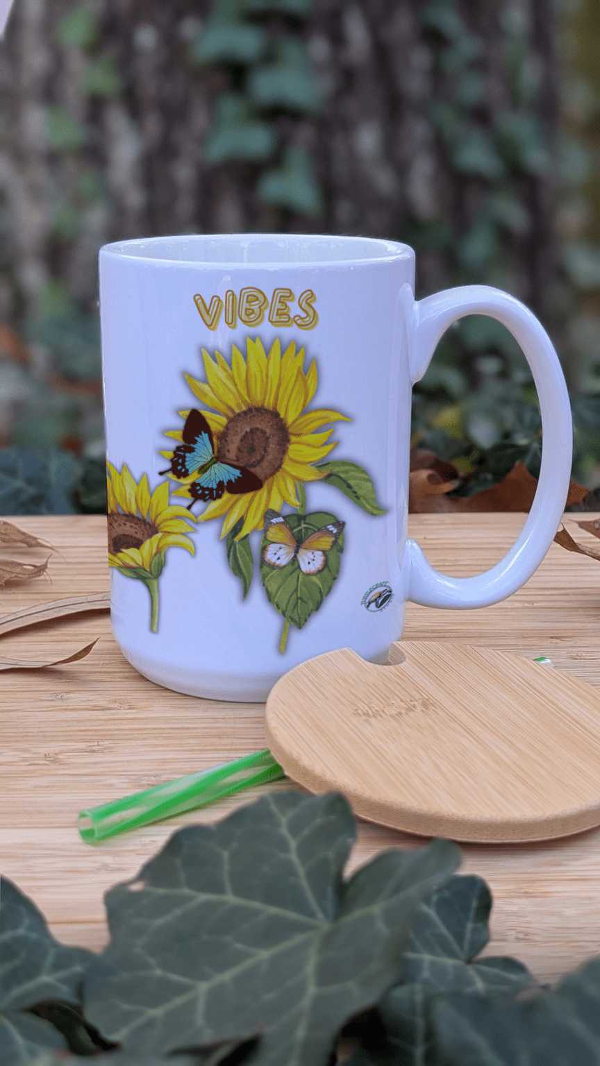 Vibes – 15oz Ceramic Mug (Wrap Design) - TurtleCraft Studio | TurtleCraft Studio
